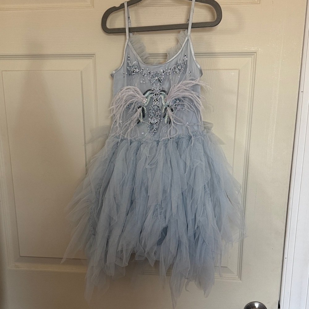 Tutu Du Monde Powder Blue Feathered Tulle Dress